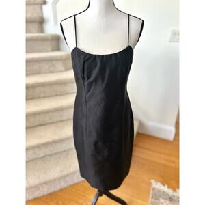 Vintage Marisa Baratelli Thai Silk Black Sheath Dress